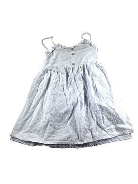 Rachel Zoe Girls Light Blue Polka Dot Sundress Size 4T Cotton Blend Summer
